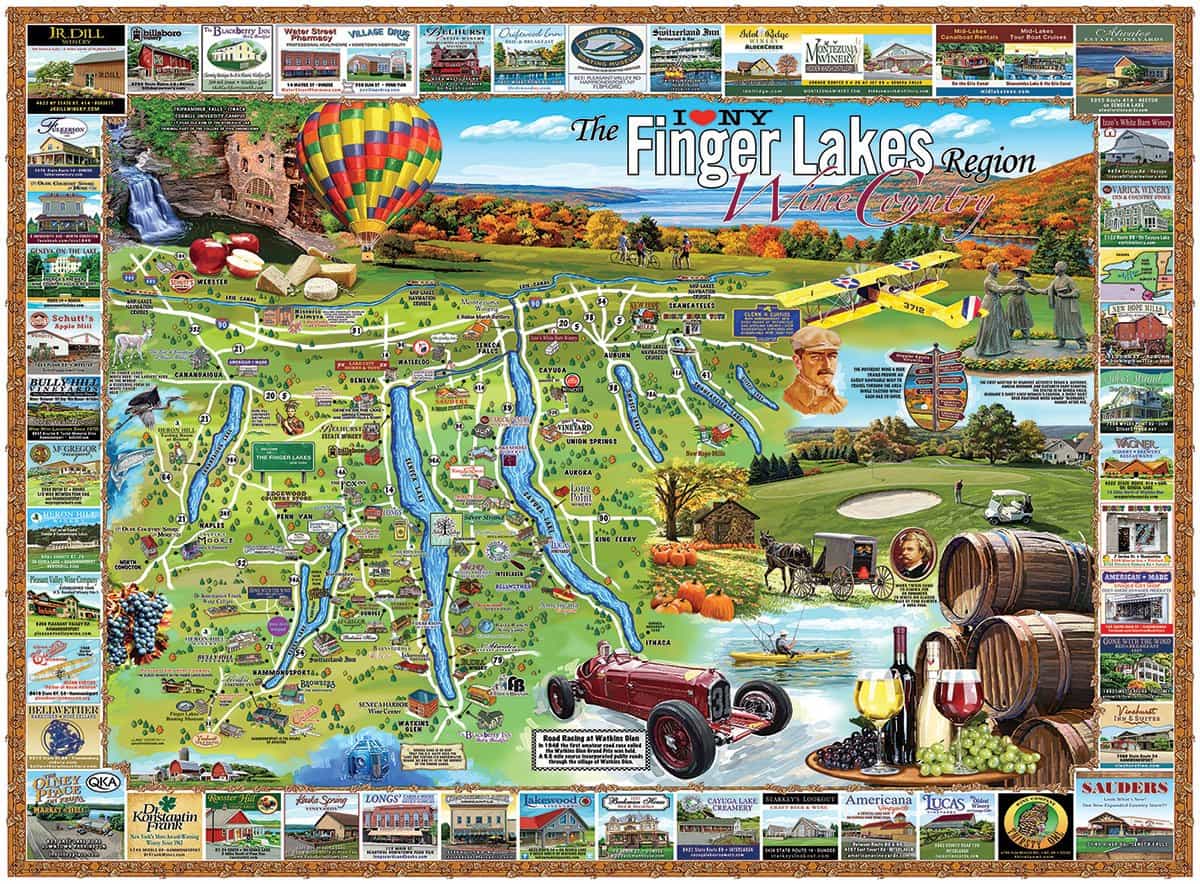 Finger Lakes (1182pz) - 1000 Piece Jigsaw Puzzle